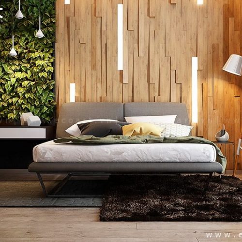 Cách sử dụng tấm gỗ mosaic 3d Acor để trang trí phòng ngủ